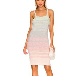 525 America Ombre Women's Mini Dress Taffy Sleeveless Sweater Knit Medium NEW